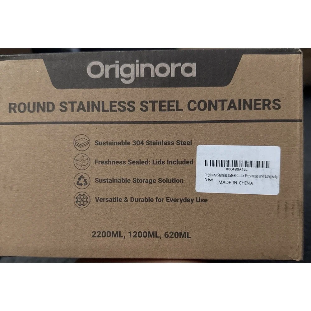 Originora Stainless Steel 3 Sizes‎ New Factory Sealed 620ml, 1200ml, 2200ml
